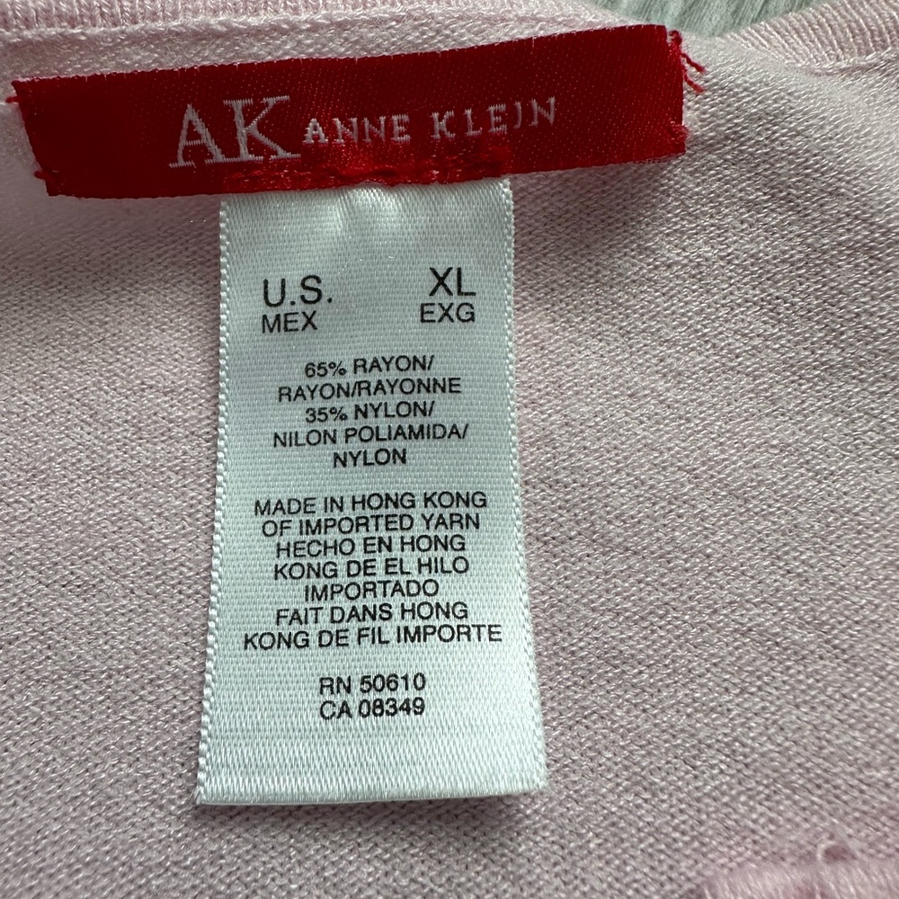 Anne Klein Pink cropped wrap sweater size XL - Picture 4 of 10